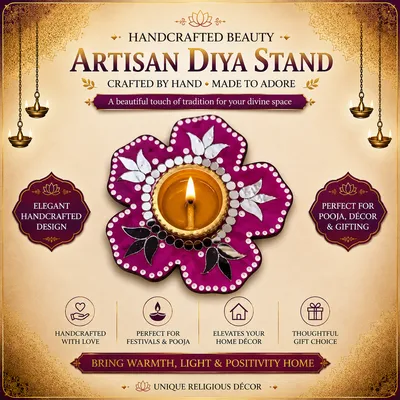 Diya Stand dark magenta